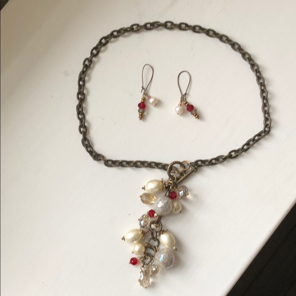 Vintage-style necklace and earring set - Picture 1 of 3